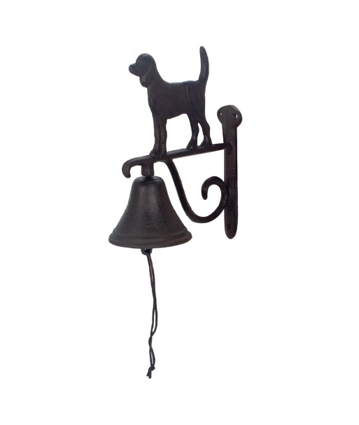 ORIGEN Home Decor Campana perro Jardin | Adorno Pared Jardín Negro - 20x18x9cm