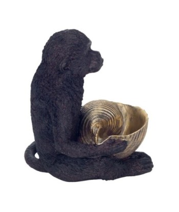 ORIGEN Home Decor Figura Mono Animales | Figura de Mono Negro - 17x15x14cm