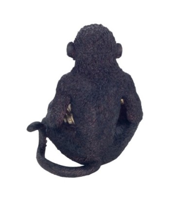 ORIGEN Home Decor Figura Mono Animales | Figura de Mono Negro - 17x15x14cm