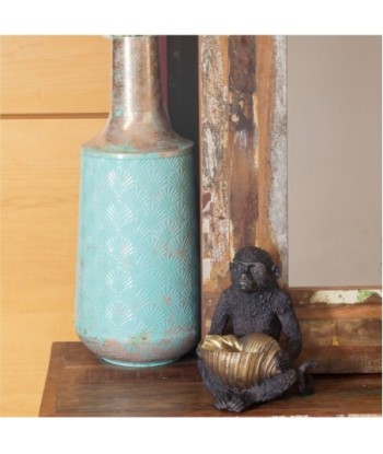 ORIGEN Home Decor Figura Mono Animales | Figura de Mono Negro - 17x15x14cm