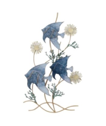 Adorno de Pared Peces en Metal para Decoración Náutica y Marinera, Ideal para Salones y Habitaciones de Estilo