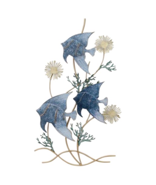 Adorno de Pared Peces en Metal para Decoración Náutica y Marinera, Ideal para Salones y Habitaciones de Estilo