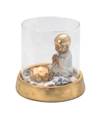 Figura de Buda Oriental en Resina Dorada para Decoración y Feng Shui