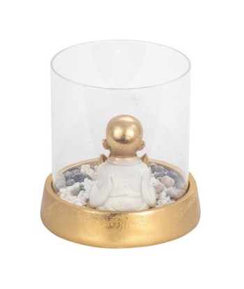 Figura de Buda Oriental en Resina Dorada para Decoración y Feng Shui