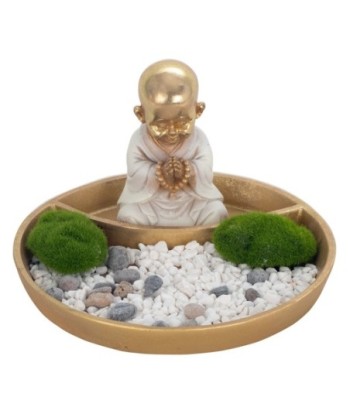 Figura de Buda Oriental de Resina Dorada para Decoración Zen y Espiritualidad