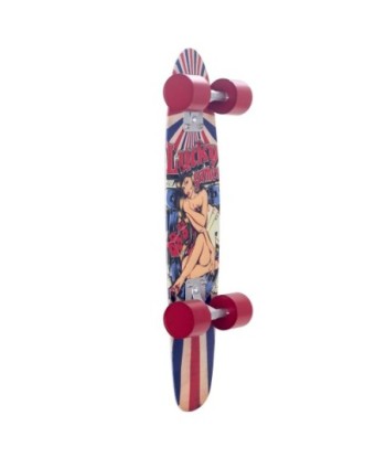 ORIGEN Home Decor Adorno Pared Skate Placas Metal | Placa de Metal Rojo - 55x17x6cm