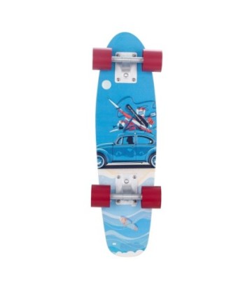 ORIGEN Home Decor Adorno Pared Skate Placas Metal | Placa de Metal Azul - 55x17x6cm