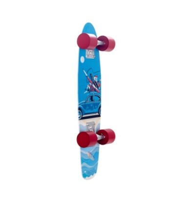 ORIGEN Home Decor Adorno Pared Skate Placas Metal | Placa de Metal Azul - 55x17x6cm