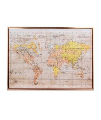 ORIGEN Home Decor - Cuadro Mundo  Adorno Pared | Cuadros Marrón - 53x3x73 cm