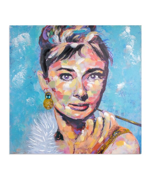 ORIGEN Home Decor - Cuadro Mujer  Adorno Pared | Cuadros Azul - 80x3x80 cm