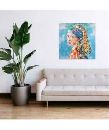 ORIGEN Home Decor - Cuadro mujer  Adorno Pared | Cuadros Azul - 80x3x80 cm