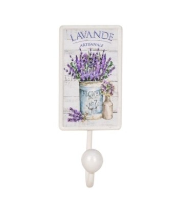 ORIGEN Home Decor - Percha lavanda 1 pomo  Adorno Pared | Percheros Lila - 18x6x7 cm