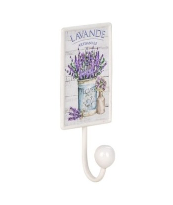 ORIGEN Home Decor - Percha lavanda 1 pomo  Adorno Pared | Percheros Lila - 18x6x7 cm