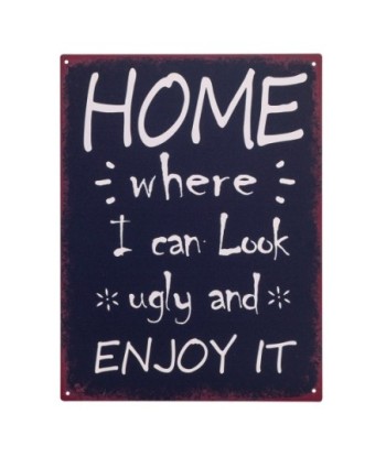 ORIGEN Home Decor - Adorno Pared Frases Vida  Adorno Pared | Placas Metal Negro - 33x0x25 cm