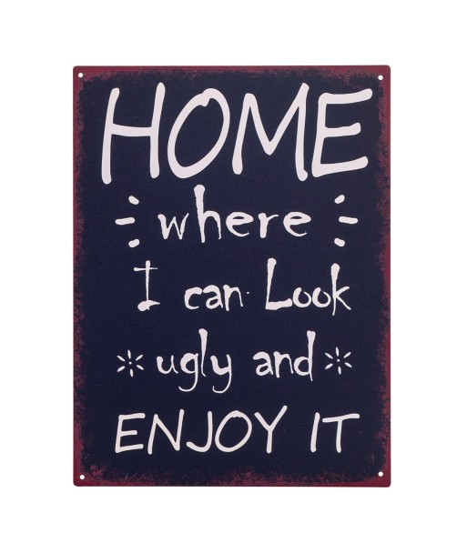 ORIGEN Home Decor - Adorno Pared Frases Vida  Adorno Pared | Placas Metal Negro - 33x0x25 cm