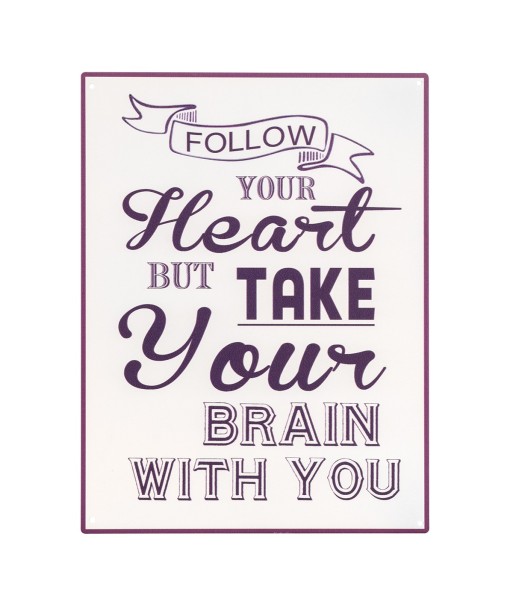 ORIGEN Home Decor - Adorno Pared Frases Vida  Adorno Pared | Placas Metal Blanco - 33x0x25 cm