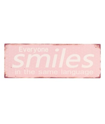 ORIGEN Home Decor - Adorno Pared Frases Vida  Adorno Pared | Placas Metal Rojo - 13x0x36 cm
