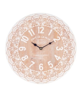 ORIGEN Home Decor - Reloj pared rústico  Adorno Pared | Relojes Marrón - 34x4x34 cm