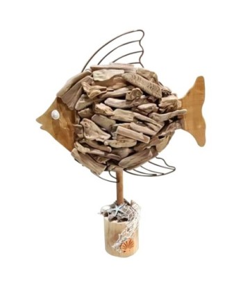 ORIGEN Home Decor - Figura Pez  Figuras | Marinero Marrón - 53x4x38 cm