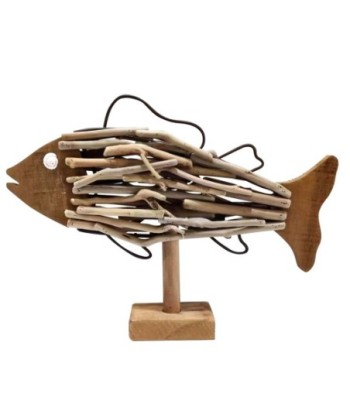 ORIGEN Home Decor - Figura Pez  Figuras | Marinero Marrón - 22x5x32 cm