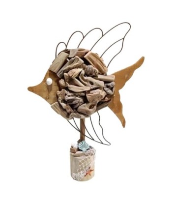 ORIGEN Home Decor - Figura Pez  Figuras | Marinero Marrón - 52x9x36 cm