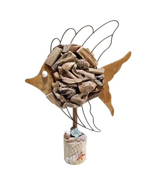ORIGEN Home Decor - Figura Pez  Figuras | Marinero Marrón - 52x9x36 cm