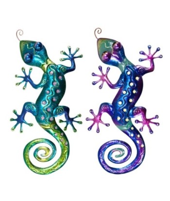 ORIGEN Home Decor - Adorno Lagarto Pack 2 Unidades Adorno Pared | Jardin Azul - 1x30x60 cm