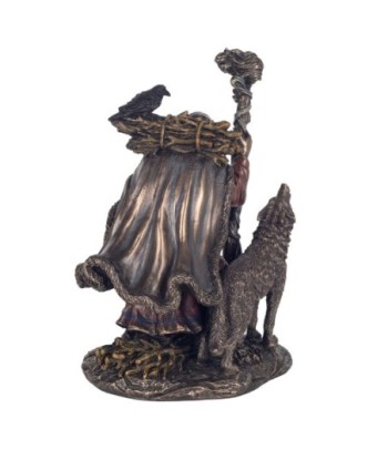 ORIGEN Home Decor - Figura Bruja Cailleach  Figuras | Bronce Plateado - 17x10x15 cm