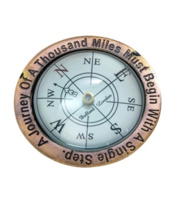 Brújula Náutica de Oro de 10cm con Estuche de Cuero - Accesorio de Decoración para Navegantes y Viajeros