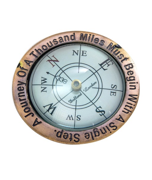 Brújula Náutica de Oro de 10cm con Estuche de Cuero - Accesorio de Decoración para Navegantes y Viajeros Brújula Náutica de Oro de 10cm con Estuche de Cuero - Accesorio de Decoración para Navegantes y Viajeros