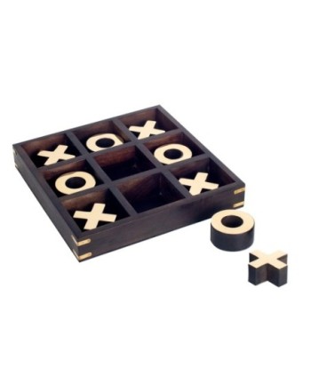 Tres en raya grande de madera para regalo - Juego clásico de estrategia y diversión