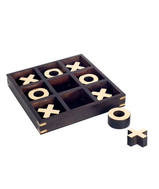 Tres en raya grande de madera para regalo - Juego clásico de estrategia y diversión