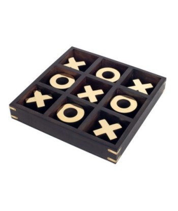 Tres en raya grande de madera para regalo - Juego clásico de estrategia y diversión