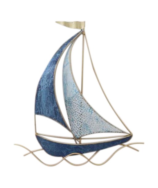 Adorno Pared Velero Decorativo Nautico para Casa, Aplique de Metal Estilo Marítimo, Regalo Ideal para Amantes