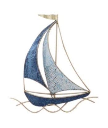 Adorno Pared Velero Decorativo Nautico para Casa, Aplique de Metal Estilo Marítimo, Regalo Ideal para Amantes