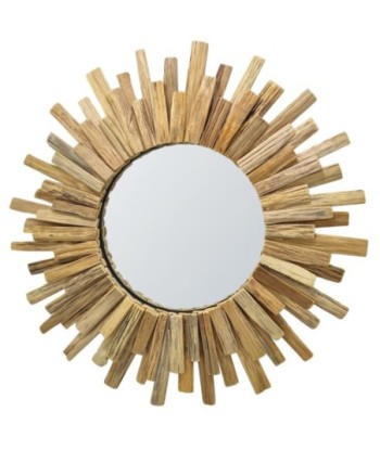 Espejo Decorativo de Pared Redondo de 90 cm para Salón, Dormitorio o Entrada - Diseño Natural y Elegante