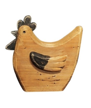 ORIGEN Home Decor - Figura Gallina  Figuras | Animales Marrón - 19x5x18 cm