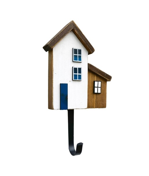 ORIGEN Home Decor - Percha casas 1 pomo  Adorno Pared | Percheros Marrón - 20x4x12 cm