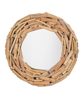 Espejo Decorativo de Pared de 45cm para Hogar, Diseño Natural, Ideal para Decoración Moderna y Funcional