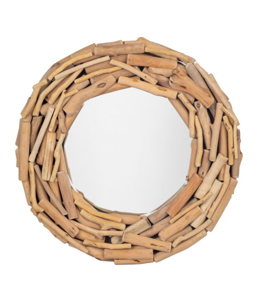 Espejo Decorativo de Pared de 45cm para Hogar, Diseño Natural, Ideal para Decoración Moderna y Funcional
