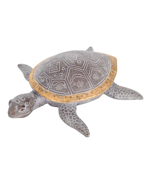 ORIGEN Home Decor - Figura Tortuga  Figuras | Animales Gris - 5x16x17 cm