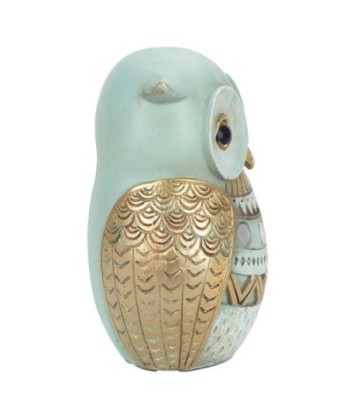 ORIGEN Home Decor - Figura Búho  Figuras | Buhos Azul - 14x8x10 cm