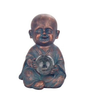 ORIGEN Home Decor - Figura Monje  Figuras | Budas Gris - 22x15x15 cm