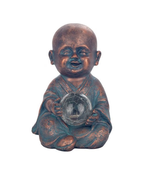 ORIGEN Home Decor - Figura Monje  Figuras | Budas Gris - 22x15x15 cm
