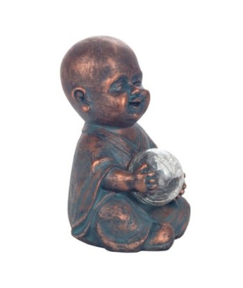 ORIGEN Home Decor - Figura Monje  Figuras | Budas Gris - 22x15x15 cm