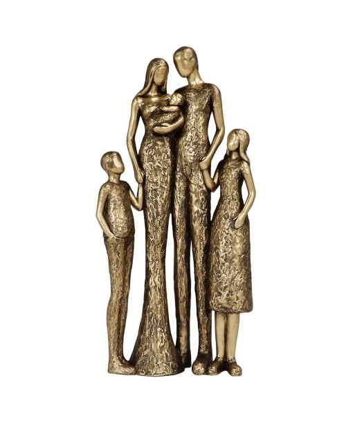 ORIGEN Home Decor - Figura Familia  Figuras | Bronce Dorado - 24x4x12 cm