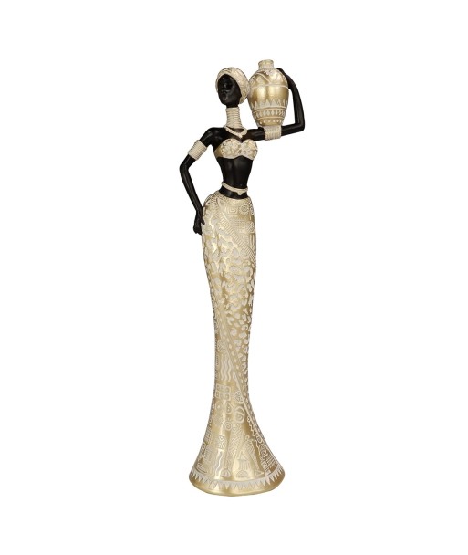 ORIGEN Home Decor - Figura Africana  Figuras | Africanas Y Elefantes Marrón - 33x7x11 cm