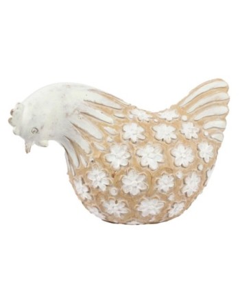 ORIGEN Home Decor - Figura Gallina  Figuras | Animales Marrón - 12x10x19 cm