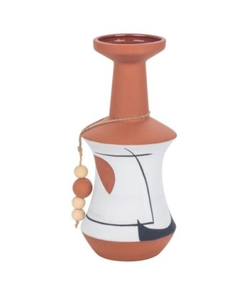 ORIGEN Home Decor - Jarrón Decorativo  Decoracion | Jarrones Y Portavelas Marrón - 30x13x13 cm