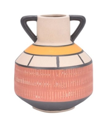 ORIGEN Home Decor - Jarrón Decorativo  Decoracion | Jarrones Y Portavelas Marrón - 15x13x13 cm